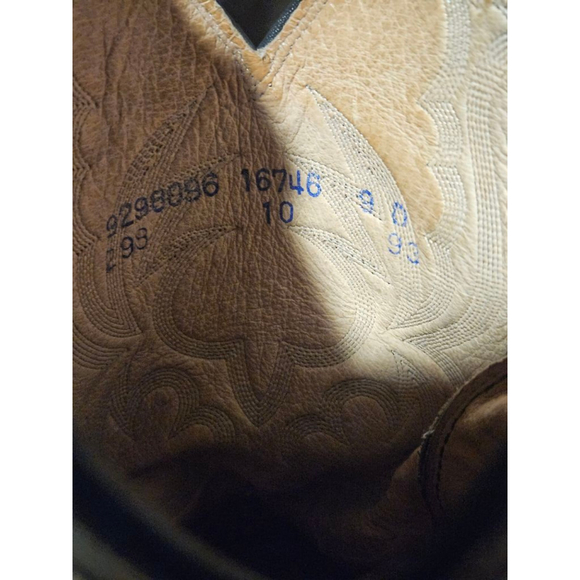 Dan Post Black & White Cowboy Boots Size 9D - Picture 10 of 10